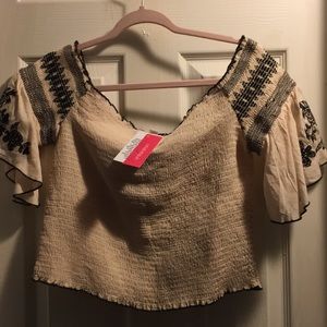 Off the shoulder crop top